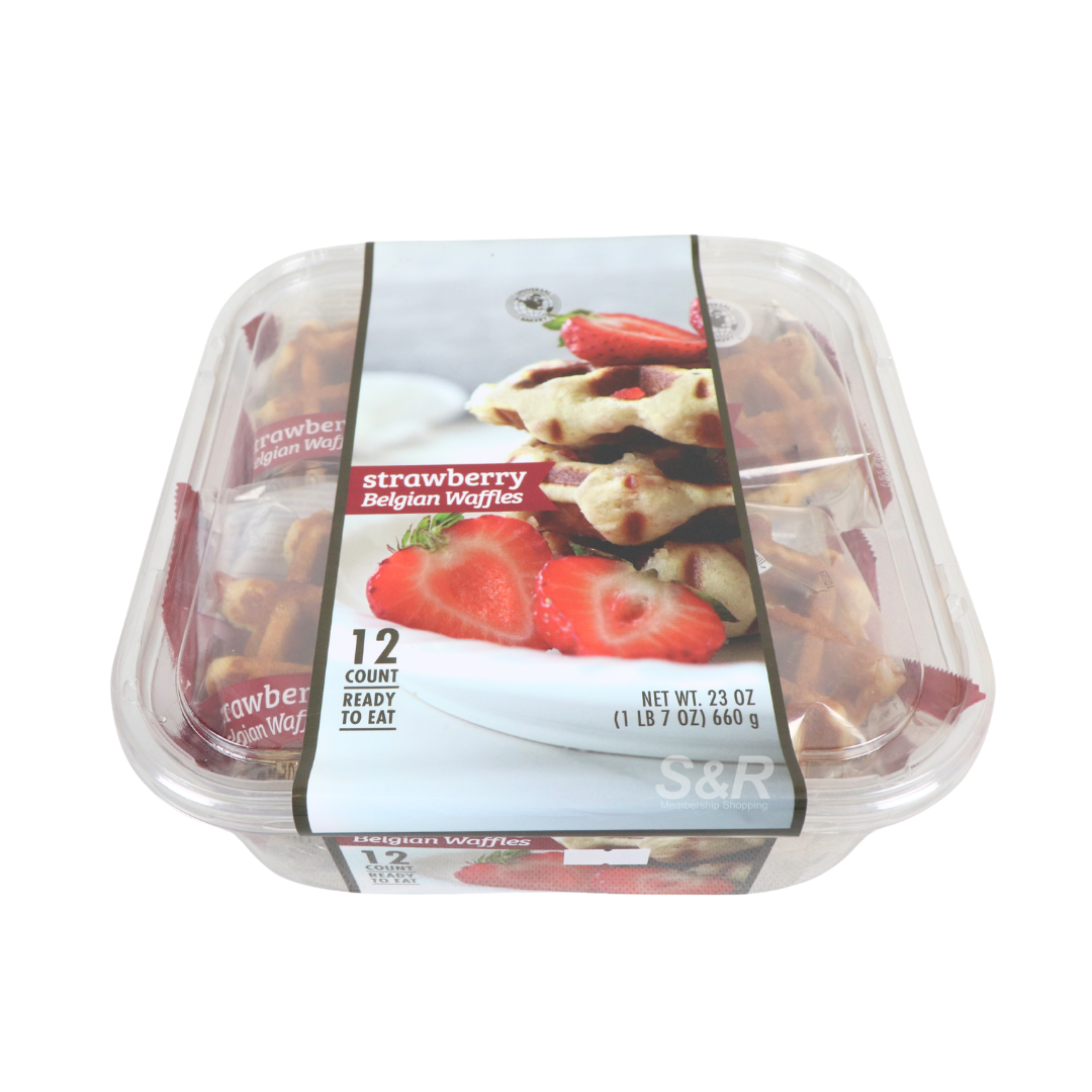 Universal Bakery Strawberry Belgian Waffles 12 pieces